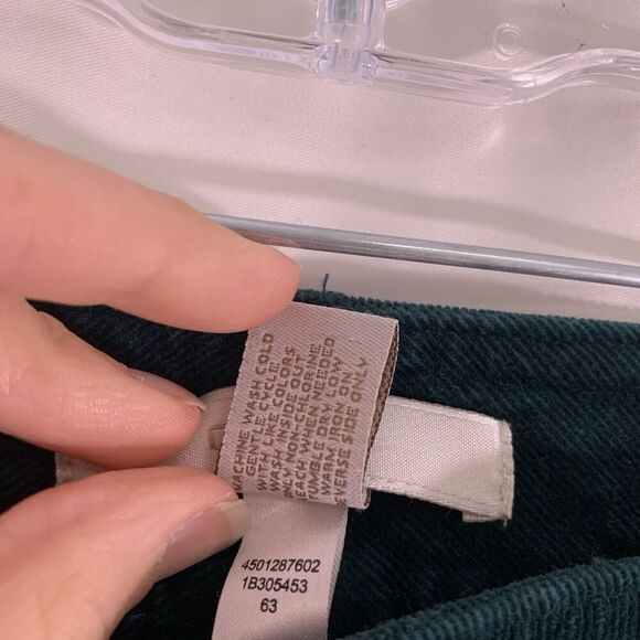 Chico's Corduroy Pants Women's 4 Green Soft Cotton Blend Pockets Mid Rise - Picture 6 of 10